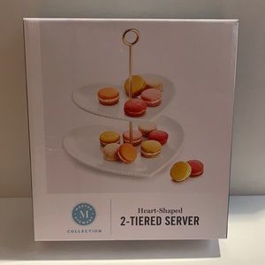 Martha Stewart Heart Shaped 2-Tiered Server